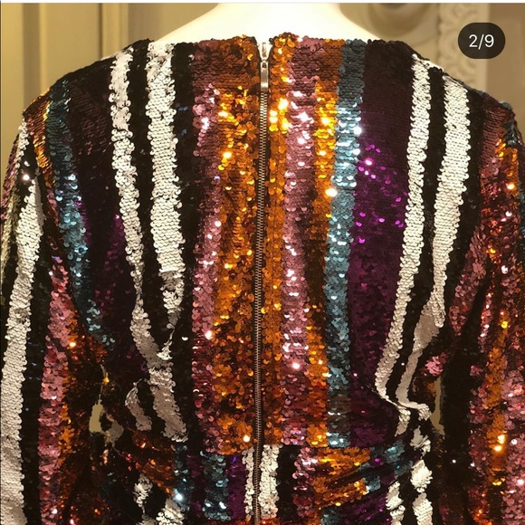 Plus Size Sequin Dress w/ Front pockets - Picture 2 of 8